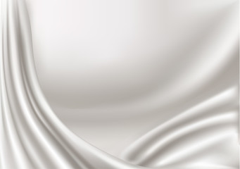 Obraz premium Elegant white silk texture. Vector illustration.