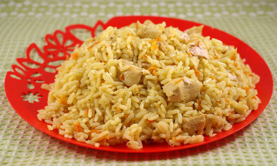 pilav with chicken