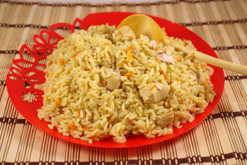 pilav with chicken