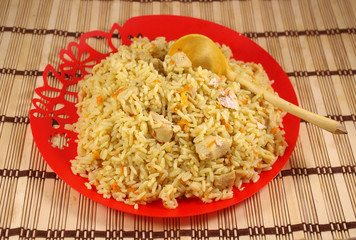 pilav with chicken