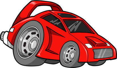Fototapeta na wymiar Street Race Car Vector Illustration