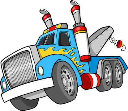 recommend clip art: Tow Truck Vector Illustration