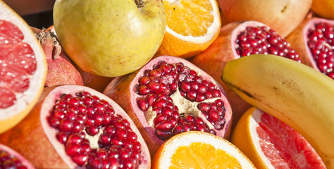 Delicious fresh pomegranates