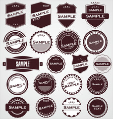 Labels With Retro Design
