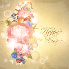 Easter floral background