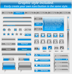 Set of web elements-vector file-easily customizable