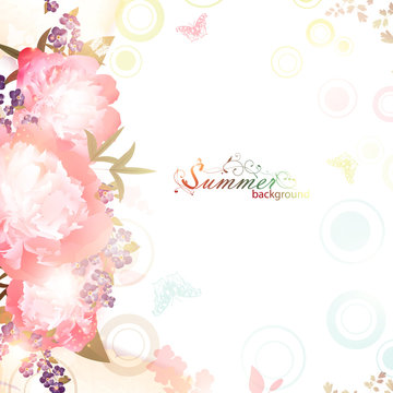 Abstract summer floral background