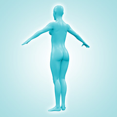 Silhouette junger Frau