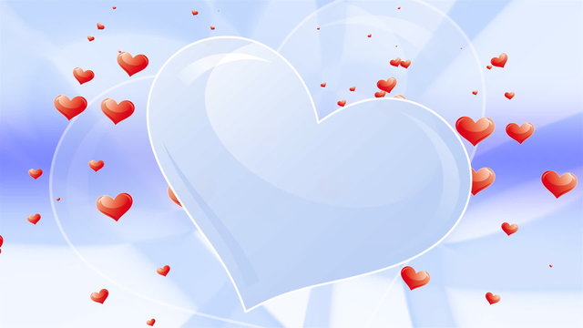 Valentine Hearts Blue_HD Loop 60