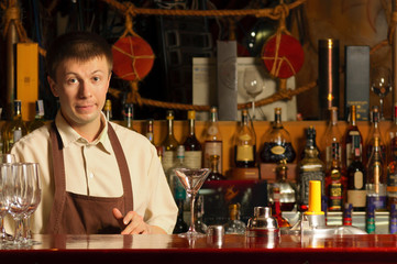 Barman at work - indoors