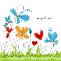 Spring floral colorful background