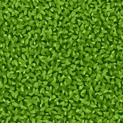 Green leaves pattern. Seamless illustration.