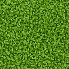 Behang Groene bladeren patroon. Naadloze illustratie. © piai