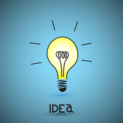 Vector bulb light idea
