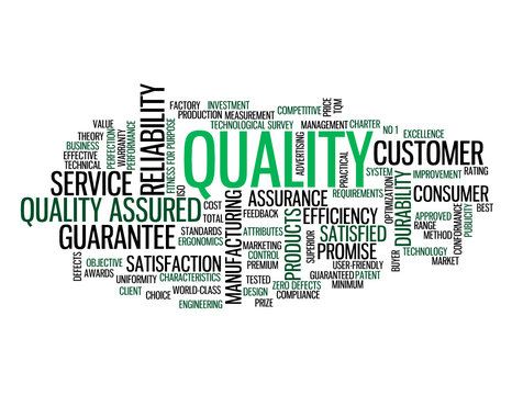 "QUALITY" Tag Cloud (reliability customer satisfaction design)