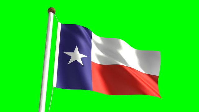 Texas flag (with green screen)
