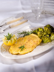 cutlet with broccoli
