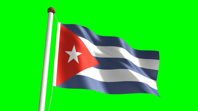 Cuba flag (Loop & green screen)