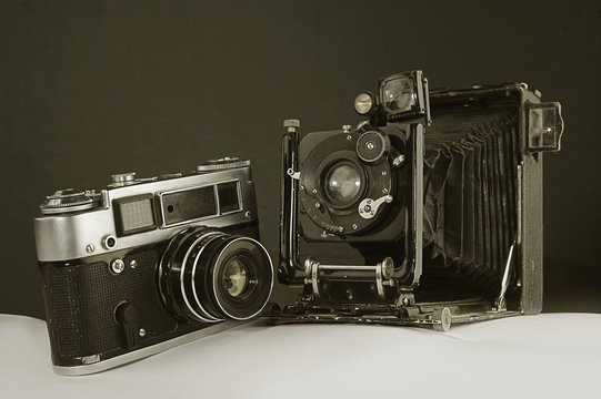 two old photocamera