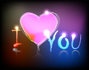 Vector neon valentine