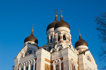 Fototapeta na wymiar Alexander Nevsky Cathedral in Talllinn