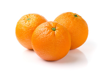 Oranges on White Background