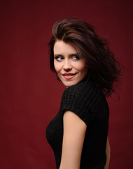 Fototapeta premium Portrait young beautiful woman