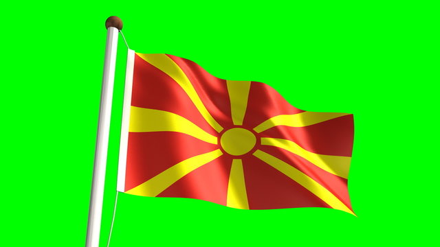 Macedonia flag (Loop & green screen)