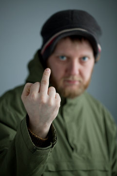 Guy in a knitted hat