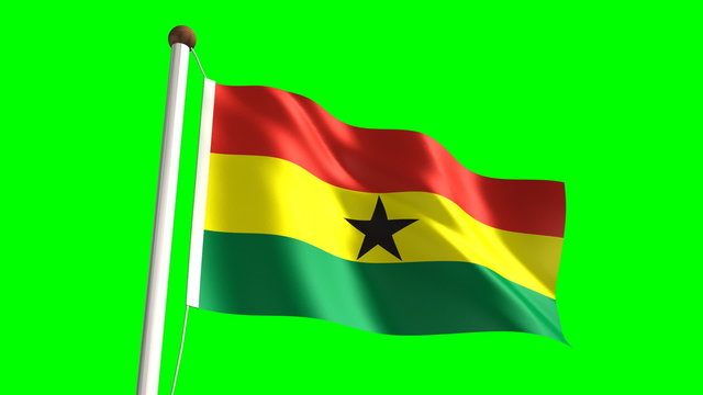 Ghana flag (Loop & green screen)