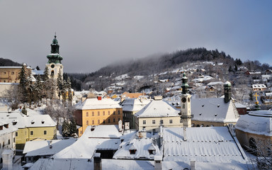 Banska Stiavnica in winter, Slovakia