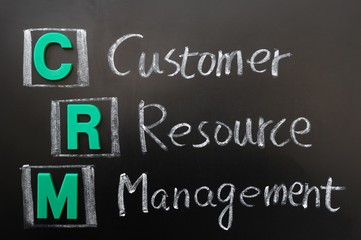 Obraz premium Acronym of CRM - Customer Resource Management