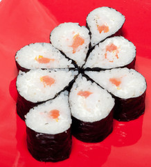 Sushi on a plate