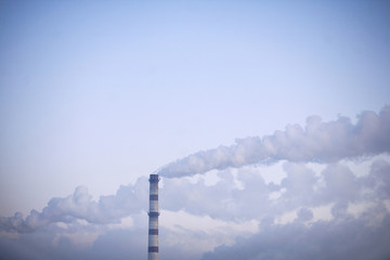 the smoke from the chimney