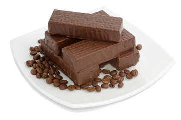 coffee beans and chocolate candies