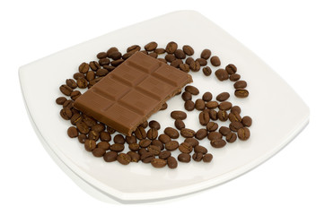 Grain coffee and chocolate