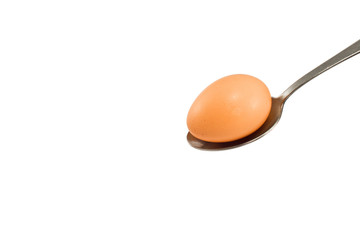 egg on a spoon