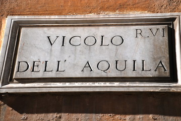 Obraz premium Vicolo dell'Aquila, Roma