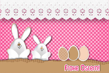 Frohe Ostern Hase Happy Easter Kar0 © AllebaziB