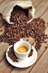 a cup of coffee