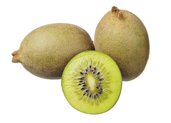 Two kiwi and slices