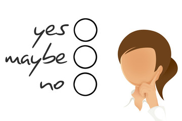 Frau will sich entscheiden