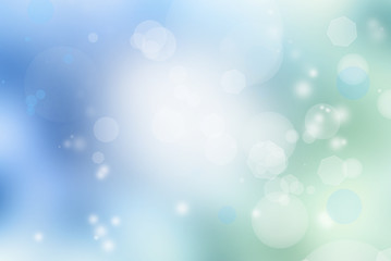 Blue and green bokeh blur abstract background