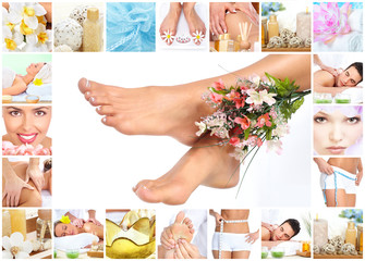 Legs with flower.