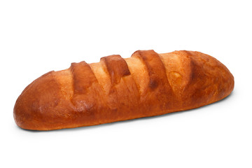 bread long loaf isolated on a white background