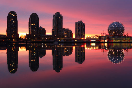 False Creek, Dawn Skyline, Vancouver