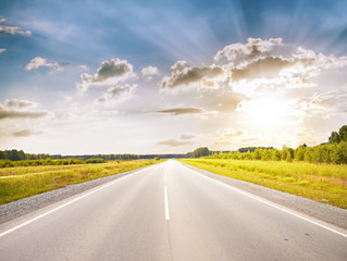 road in a fields