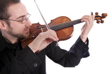 young man playing the violin