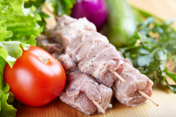Marinated meat for barbecue