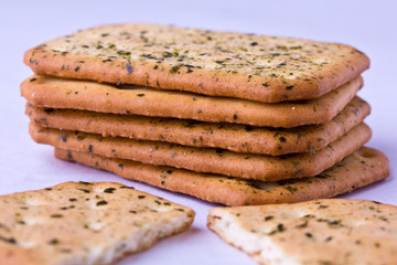 baked biscuit bread brown